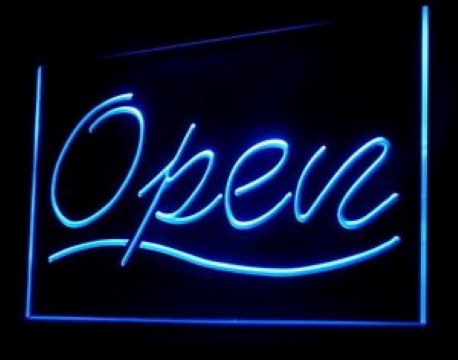 We Are Open Script LED Neon Sign